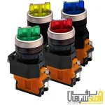 شاسی با یک کنتاکت مدلPFP-50 استارت-استوپ چراغدار کنتاکت1NOیا1NC رنگ قرمز