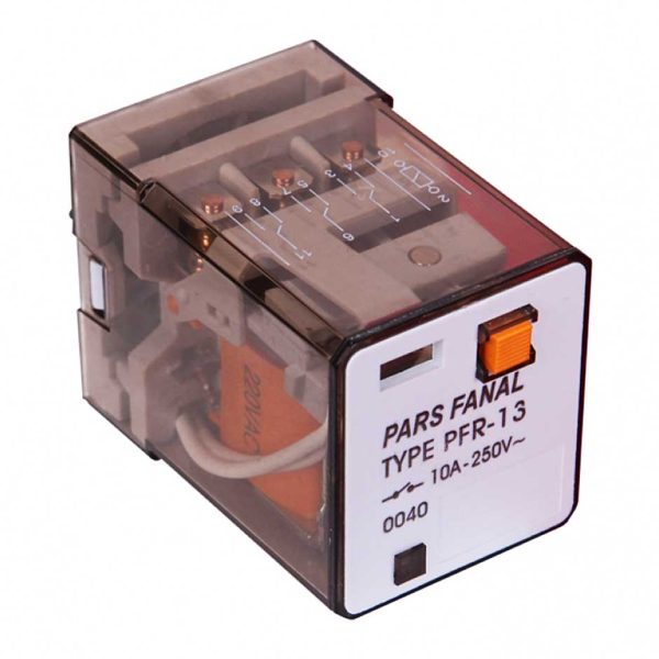 رله شيشه اي سه كنتاك مدل PFR-12 ولتاژ 24VDC