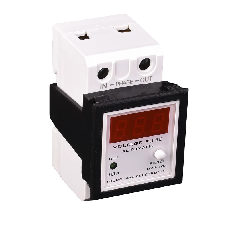 محافظ محافظ فیوز ولتاژ دیجیتال میکرو مکس الکترونیک مدل F-DVP 30A - Image 1